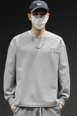 M-8XL假两件大码休闲圆领印花运动卫衣男大码，男装卫衣，星座209
