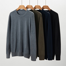 2025年秋季圆领长袖青春流行时尚百搭休闲，男装羊绒套衫，朝思纯山羊绒