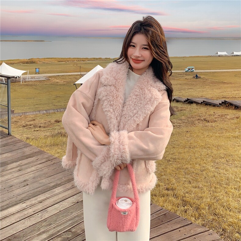 新款！冬装环保皮草皮毛一体外套2C133-8986-P215-K318，女装皮草，2C133