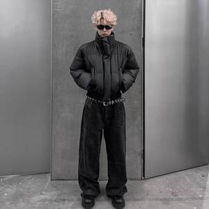 美式复古立领短款加厚棉服外套男女冬季小众高级感cleanfit棉衣潮图片