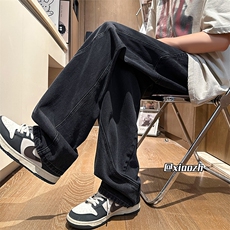 XZ616夏季水洗大口袋拼接直筒休闲裤牛仔裤TY1025P65控78，男装牛仔裤，星座512A（原616）