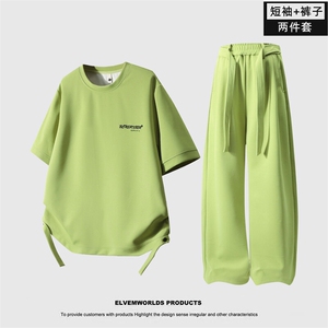 得物情侣短袖休闲套装夏季薄款潮牌痞帅整套 A436-2253-特P60图片