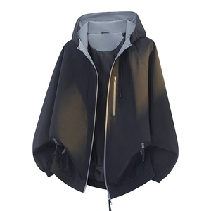 美式高街户外骑行登山服防水防风宽松大码潮百搭夹克外套8601-P55图片