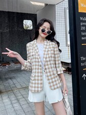 【现货】淑女修身春夏款小西装，女装西装，水锦红