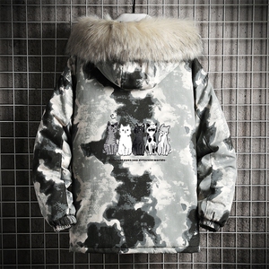 MC49100-P135 日系潮衣男大码派克服男工装服外套袄 网格图片