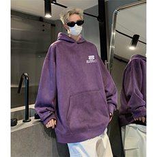 抖音得物供货提供视频秋冬重磅美式麂皮绒连帽卫衣JLM33，男装卫衣，电商A486