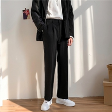 西裤男直筒宽松裤子休闲长裤垂坠感DK学院制服班服西装裤XK10-P35，男装西裤，星座1008