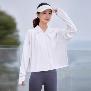 薄款防晒衣女夏2025新款黑胶帽檐原纱冰丝防紫外线透气防晒服披肩图片