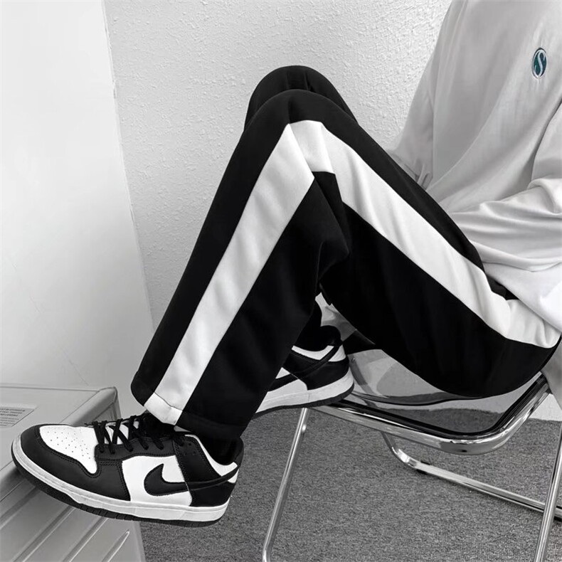 夏季新款直筒卫裤男高街ins潮牌垂感阔腿运动休闲裤宽松K963-P30,男装休闲裤,星座1008