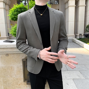 秋冬店主休闲夹克西装单西男士修身休闲西服 A236-XZ2301-P100图片