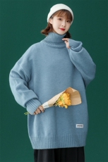 @中性风冬新款2021毛衣高领纯色针织衫上衣A125-C013-P65女类，男装针织衫/毛衣，电商A125