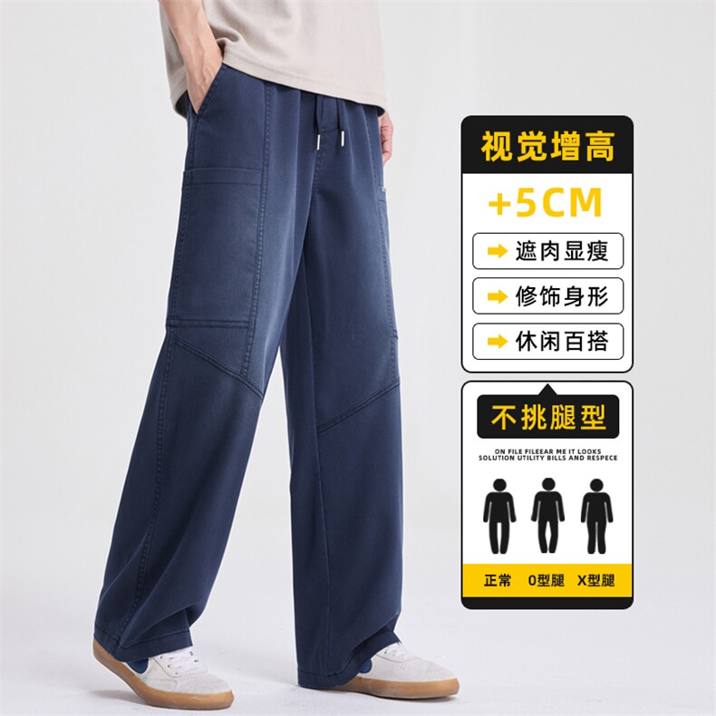 莱赛尔美式高街休闲裤男春季潮牌宽松直筒vibe百搭长裤Z2606-P55图片