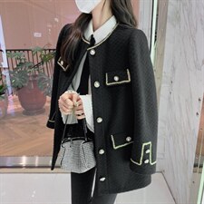 小香气质毛呢大衣显瘦外套，其它，M.W 嫚维