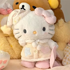 卡通睡衣kitty猫玩偶睡衣帽小猫公仔KT毛绒儿童玩具女生生日礼物