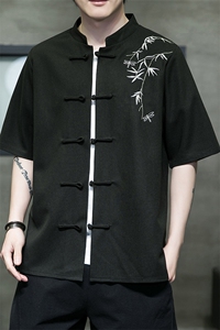 新款风刺绣汉服时尚唐装华夫格T329-P58-控75图片