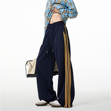 2025春季新款美式潮流条纹宽松休闲卫裤B315-K25612-特p40控78，男装休闲裤，电商B315