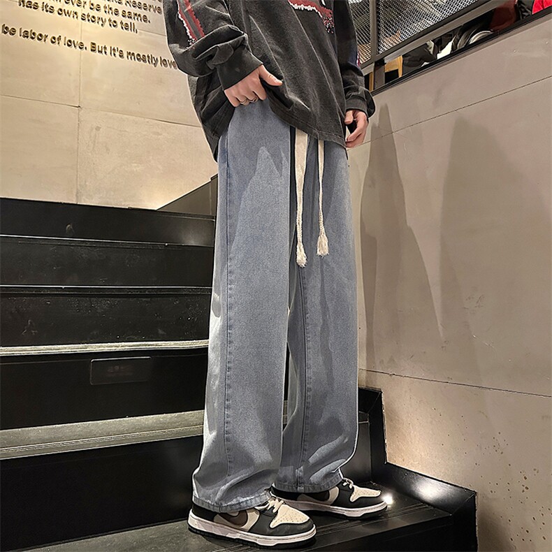 2023港风男士水洗做旧牛仔裤男抖音品质XZ914-6-G13-P35控价58图片