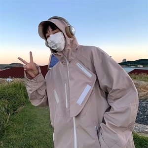 设计感机能风美式户外冲锋衣外套男女潮牌ins小众高街J988-P63图片