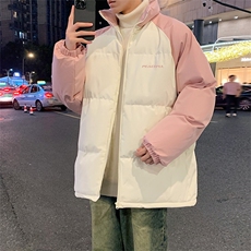 潮美式情侣棉服冬季宽松加厚男女款立领上衣M005-P75，男装棉衣，星座308B-2
