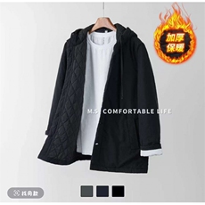 棉麻【连帽款】冬季加厚保暖棉衣男外套连帽宽松棉服MY1-P165，男装棉衣，星座1602（原101B）