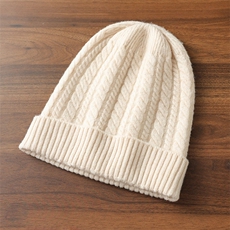 2025年春季无檐细绞花翻边帽子四季可用男女通用，帽子，绒朵羊绒