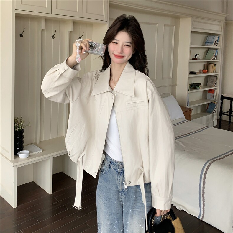 26春大量现货主推皮衣外套短翻领2B114-2201-P175-K265,女装皮衣,网红馆