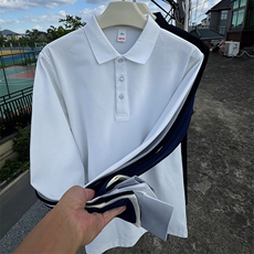 CP02男士长袖纯色POLO衫大码男女团队可定制印花秋T恤学生青少年，男装T恤，星座115A(原星座507）