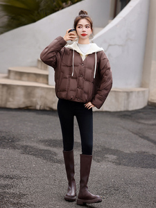 现货现货羽绒服女短款冬季2025新款小个子宽松韩版加厚外套现货！图片