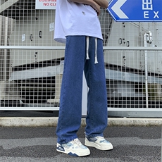 美式街头水洗做牛仔裤男春秋宽松高街vibe长裤子N0508-P30，男装牛仔裤，星座308B-2