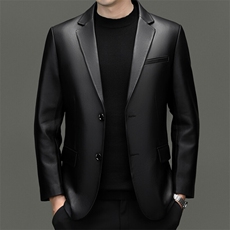 BG8113新款皮衣男绵羊皮外套商务休闲西服韩版修身，男装西服，电商B360
