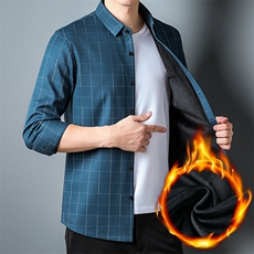 CA10107006钱塘2020-2冬季厚款商务休闲中年男士厚款冬季P85，男装衬衫，钱塘207-2