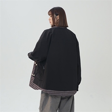 女模-2025春季休闲痞帅工装假两件翻领夹克潮流外套-JK2582P78，男装夹克，星座301B-2（原A443-1）