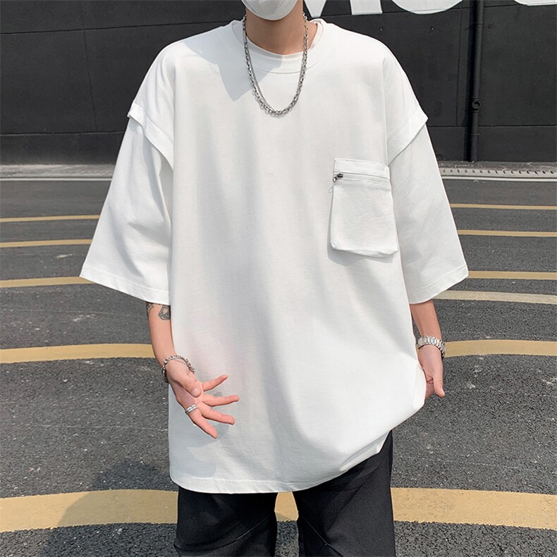 2024夏季新款山系户外运动半袖男工装口袋短袖t恤现货T1749-P32，男装工装外套，星座512-4