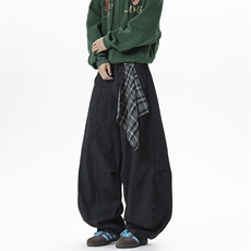 【现货】XZ1218BK637特价P54美式复古重工可拆卸方巾牛仔裤，男装牛仔裤，星座1218（原611-3）