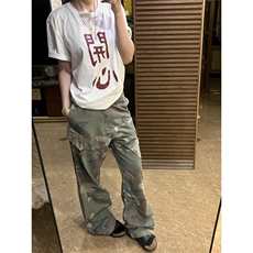 【有货】军绿色伐木迷彩工装裤男美式vibe裤子高街K7049LL-特P55，男装工装外套，星座1007（原301D）