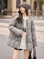 2025年冬季90白鸭绒羽绒服保暖厚款韩版网红通勤简约中长款休闲风，女装羽绒服，众宇琦