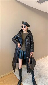 【现货】时尚宽松舒适中长款显瘦羽绒服图片