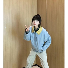工装外套女春秋款小个子夹棉加厚拼接撞色潮牌翻领夹克JY681，男装夹克，星座1116A（原606A-3）