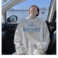 气质ins日系原宿新款潮流卫衣慵懒纯棉长袖T恤上衣T116-P30网图，女装T恤，电商B245