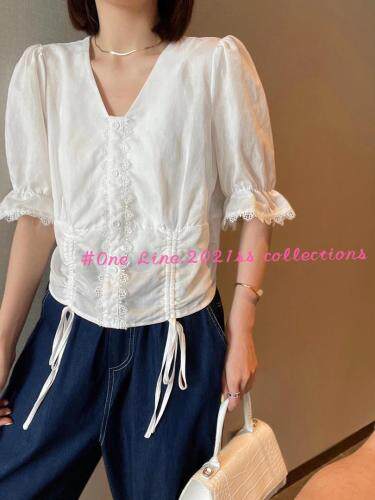 抽绳小女人小衫，女装，萌蔻