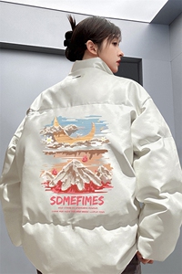 均可提供短视频 高品质港风水彩云PU皮加厚棉衣PM117-p110控148图片