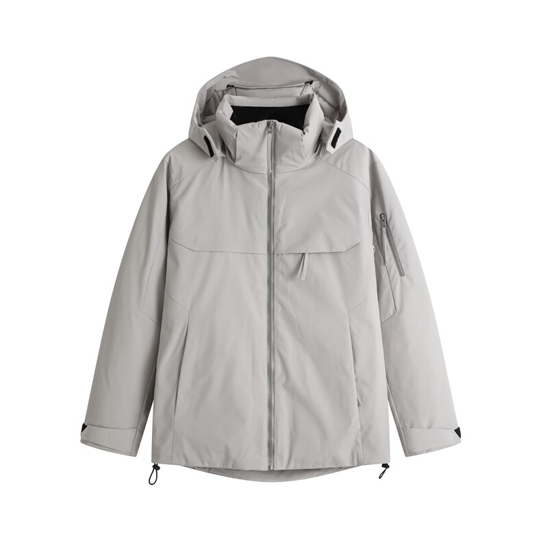 【真正羽绒 】90绒带 多口袋可拆卸连帽羽绒服LMY65103-P215图片