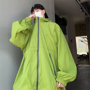 夏季防晒衣文艺连帽(不可脱卸)百搭男潮流气质拉链新款W4816-P37图片