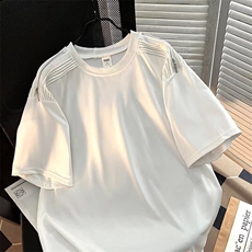 T恤男女短袖韩版潮流肩膀拉链帅气2025夏季ins宽松体恤ST545-P35，男装T恤，星座412-3