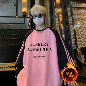 抖音得物供货 提供视频秋冬重磅美式宽松织带圆领卫衣07156图片