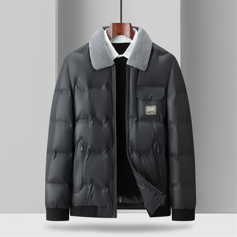 V3683钱塘2020-3翻领时尚冬季厚款休闲中年男90鸭绒羽绒服P180,男装羽绒服,钱塘207-3