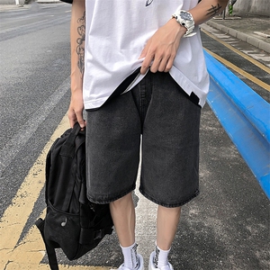短裤男夏季宽松直筒牛仔五分裤韩版潮流牛仔中裤休闲裤子K908-P35图片