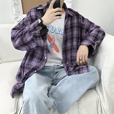2021年新品cec宽松版衬衣格子休闲衬衫男C93/限，男装衬衫，电商B350