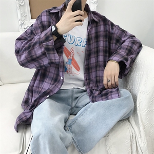 2021年新品 cec宽松版衬衣 格子休闲衬衫男 C93/ 限图片
