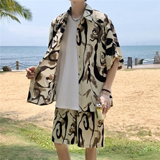 泼墨套装TZ77808特P45衬衫DCS77809特P27DK77810特P18套装控88，男装衬衫，星座227-7
